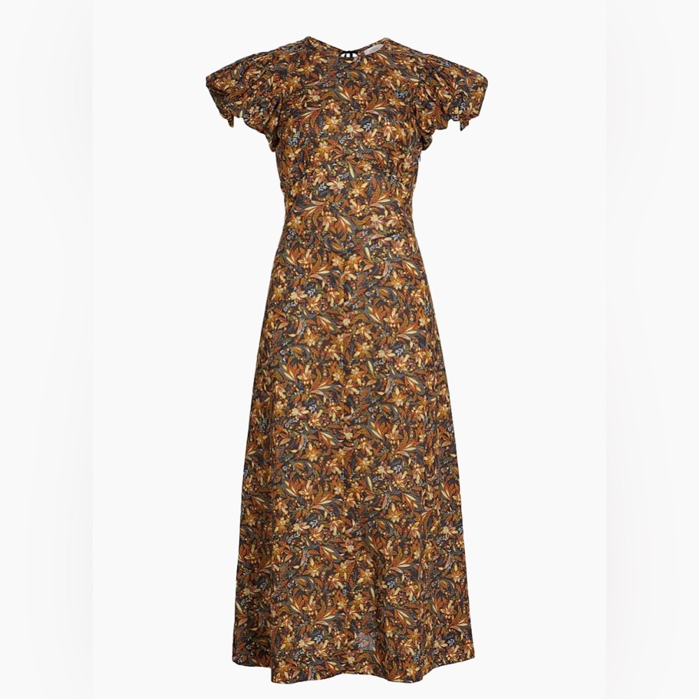 doen Rhodia Floral Cotton Midi-Dress